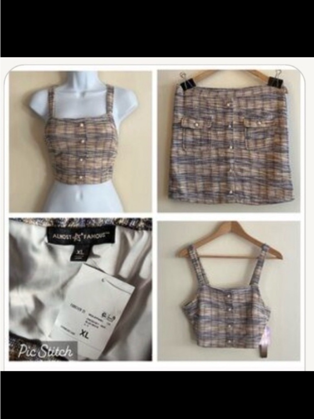 Almost Famous by Forever 21 Tweed Skirt Set